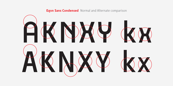 Egon Sans Condensed Alt Light Font preview